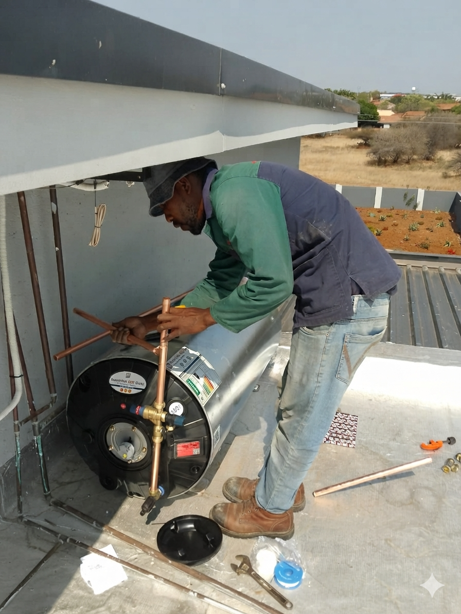 Solar geyser installation