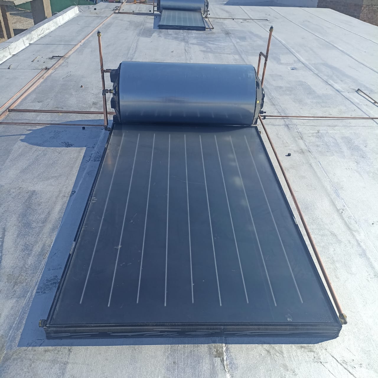 Flat-panel solar heating